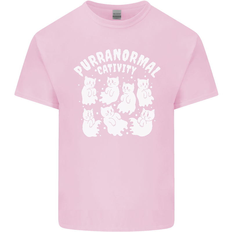 Purranormal Cativity Funny Halloween Cat Kids T-Shirt Childrens Light Pink