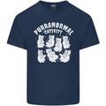Purranormal Cativity Funny Halloween Cat Kids T-Shirt Childrens Navy Blue