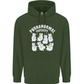 Purranormal Cativity Funny Halloween Cat Mens 80% Cotton Hoodie Forest Green