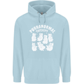 Purranormal Cativity Funny Halloween Cat Mens 80% Cotton Hoodie Light Blue