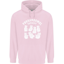 Purranormal Cativity Funny Halloween Cat Mens 80% Cotton Hoodie Light Pink