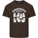 Purranormal Cativity Funny Halloween Cat Mens Cotton T-Shirt Tee Top Dark Chocolate