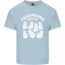 Purranormal Cativity Funny Halloween Cat Mens Cotton T-Shirt Tee Top Light Blue