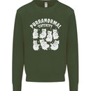 Purranormal Cativity Funny Halloween Cat Mens Sweatshirt Jumper Forest Green