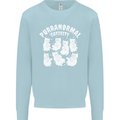 Purranormal Cativity Funny Halloween Cat Mens Sweatshirt Jumper Light Blue