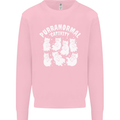 Purranormal Cativity Funny Halloween Cat Mens Sweatshirt Jumper Light Pink