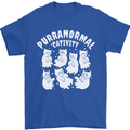 Purranormal Cativity Funny Halloween Cat Mens T-Shirt Cotton Gildan Royal Blue