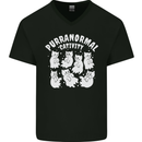 Purranormal Cativity Funny Halloween Cat Mens V-Neck Cotton T-Shirt Black