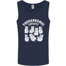 Purranormal Cativity Funny Halloween Cat Mens Vest Tank Top Navy Blue
