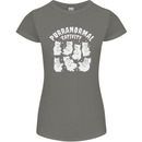 Purranormal Cativity Funny Halloween Cat Womens Petite Cut T-Shirt Charcoal