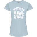 Purranormal Cativity Funny Halloween Cat Womens Petite Cut T-Shirt Light Blue