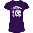 Purranormal Cativity Funny Halloween Cat Womens Petite Cut T-Shirt Purple
