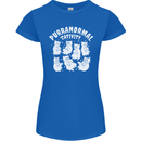 Purranormal Cativity Funny Halloween Cat Womens Petite Cut T-Shirt Royal Blue