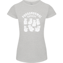 Purranormal Cativity Funny Halloween Cat Womens Petite Cut T-Shirt Sports Grey