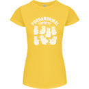 Purranormal Cativity Funny Halloween Cat Womens Petite Cut T-Shirt Yellow