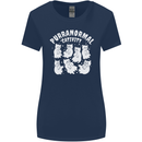 Purranormal Cativity Funny Halloween Cat Womens Wider Cut T-Shirt Navy Blue