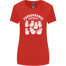 Purranormal Cativity Funny Halloween Cat Womens Wider Cut T-Shirt Red