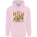 Quad Bike How I Roll Childrens Kids Hoodie Light Pink