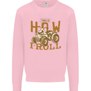Quad Bike How I Roll Kids Sweatshirt Jumper Light Pink
