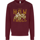 Quad Bike How I Roll Kids Sweatshirt Jumper Maroon