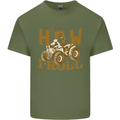 Quad Bike How I Roll Mens Cotton T-Shirt Tee Top Military Green