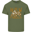 Quad Bike How I Roll Mens Cotton T-Shirt Tee Top Military Green