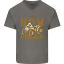 Quad Bike How I Roll Mens V-Neck Cotton T-Shirt Charcoal