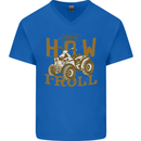 Quad Bike How I Roll Mens V-Neck Cotton T-Shirt Royal Blue