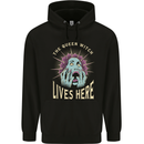 Queen Witch Funny Halloween Wife Girlfriend Childrens Kids Hoodie Black