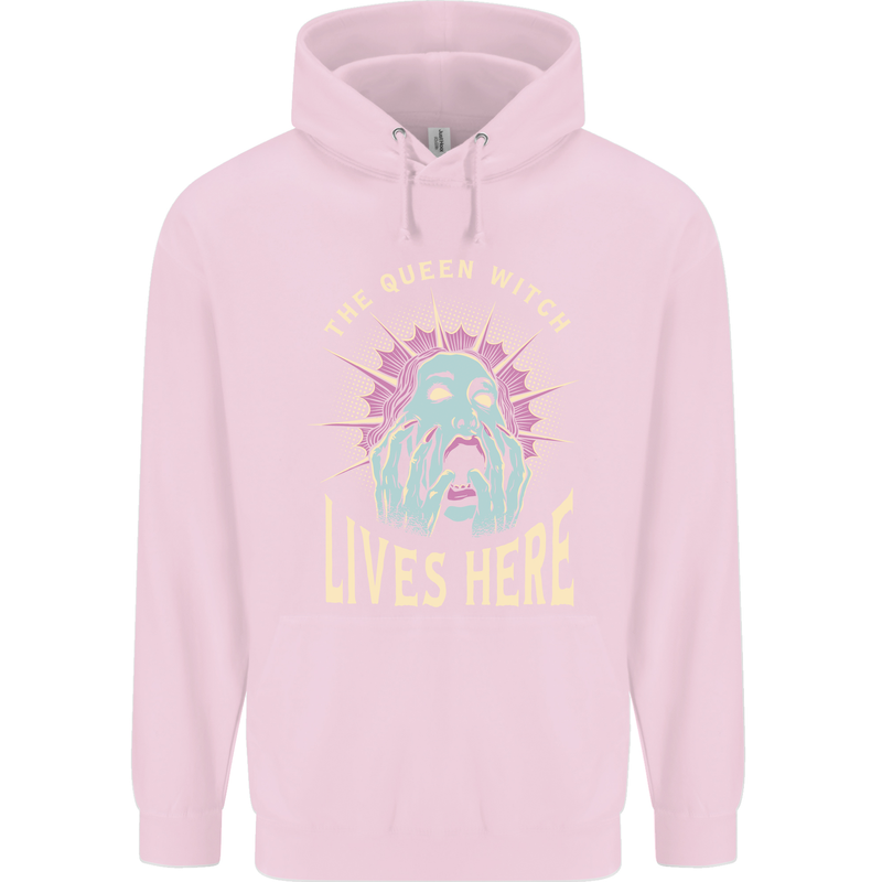 Queen Witch Funny Halloween Wife Girlfriend Childrens Kids Hoodie Light Pink