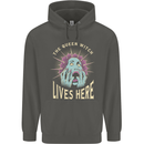 Queen Witch Funny Halloween Wife Girlfriend Childrens Kids Hoodie Storm Grey