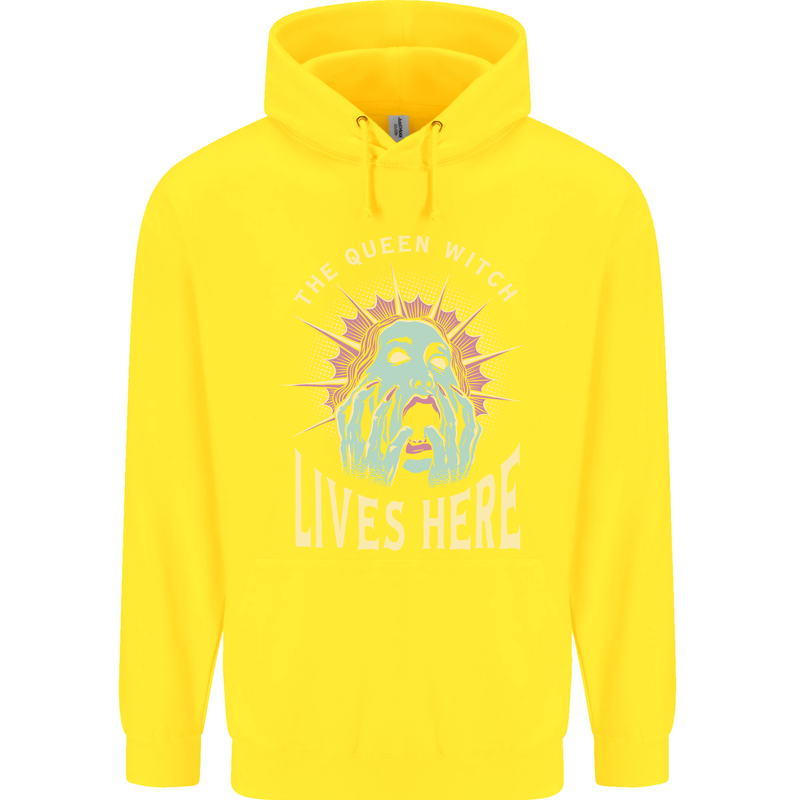 Queen Witch Funny Halloween Wife Girlfriend Childrens Kids Hoodie Yellow