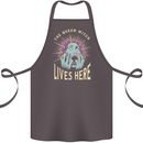 Queen Witch Funny Halloween Wife Girlfriend Cotton Apron 100% Organic Dark Grey