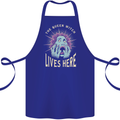 Queen Witch Funny Halloween Wife Girlfriend Cotton Apron 100% Organic Royal Blue