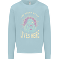 Queen Witch Funny Halloween Wife Girlfriend Kids Sweatshirt Jumper Light Blue