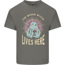 Queen Witch Funny Halloween Wife Girlfriend Kids T-Shirt Childrens Charcoal
