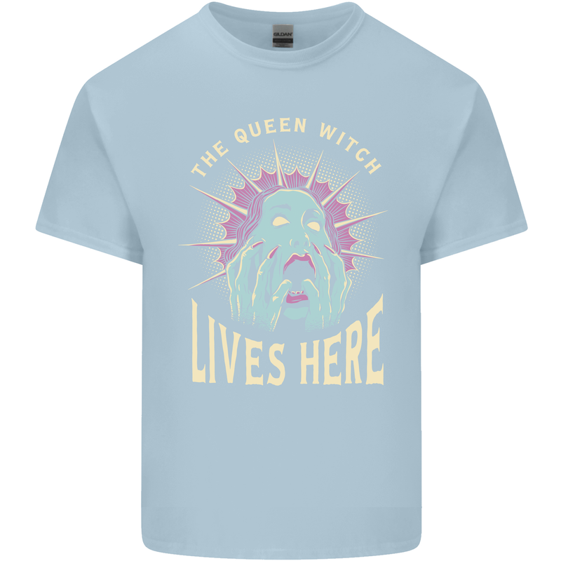 Queen Witch Funny Halloween Wife Girlfriend Kids T-Shirt Childrens Light Blue