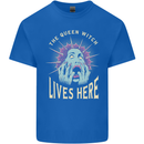 Queen Witch Funny Halloween Wife Girlfriend Kids T-Shirt Childrens Royal Blue