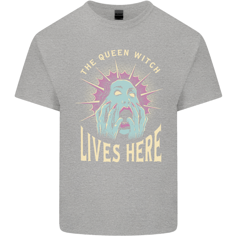 Queen Witch Funny Halloween Wife Girlfriend Kids T-Shirt Childrens Sports Grey
