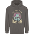 Queen Witch Funny Halloween Wife Girlfriend Mens 80% Cotton Hoodie Charcoal