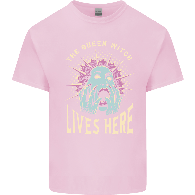 Queen Witch Funny Halloween Wife Girlfriend Mens Cotton T-Shirt Tee Top Light Pink