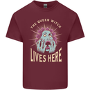 Queen Witch Funny Halloween Wife Girlfriend Mens Cotton T-Shirt Tee Top Maroon