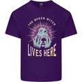 Queen Witch Funny Halloween Wife Girlfriend Mens Cotton T-Shirt Tee Top Purple