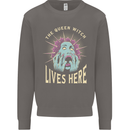Queen Witch Funny Halloween Wife Girlfriend Mens Sweatshirt Jumper Charcoal