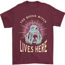 Queen Witch Funny Halloween Wife Girlfriend Mens T-Shirt Cotton Gildan Maroon