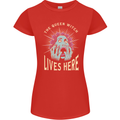 Queen Witch Funny Halloween Wife Girlfriend Womens Petite Cut T-Shirt Red