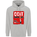 Quit Smoking Before Your Life Quits on You Childrens Kids Hoodie Sports Grey