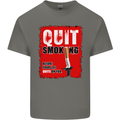 Quit Smoking Before Your Life Quits on You Kids T-Shirt Childrens Charcoal