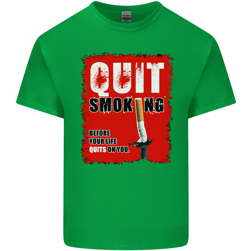 Quit Smoking Before Your Life Quits on You Kids T-Shirt Childrens Irish Green