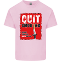 Quit Smoking Before Your Life Quits on You Kids T-Shirt Childrens Light Pink